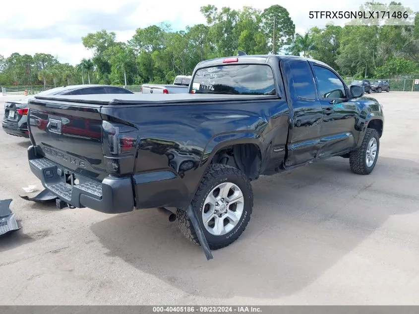 2020 Toyota Tacoma Sr VIN: 5TFRX5GN9LX171486 Lot: 40405186