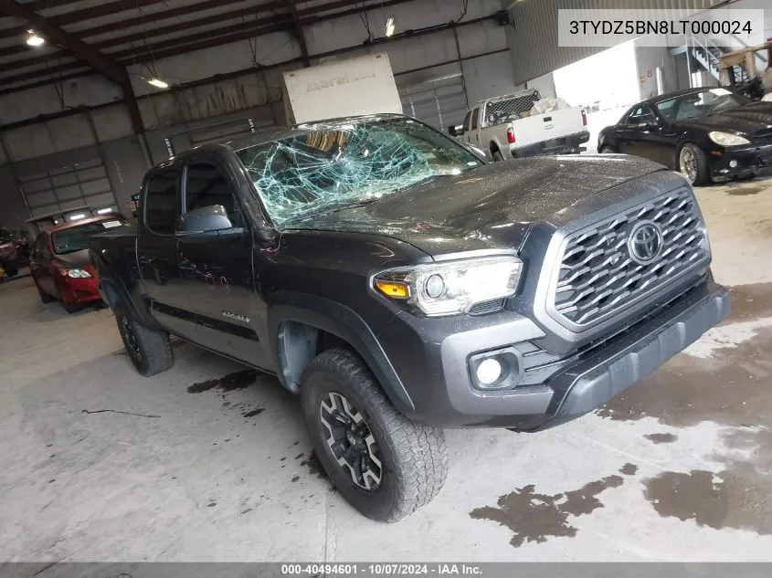 2020 Toyota Tacoma Trd Off-Road VIN: 3TYDZ5BN8LT000024 Lot: 40494601