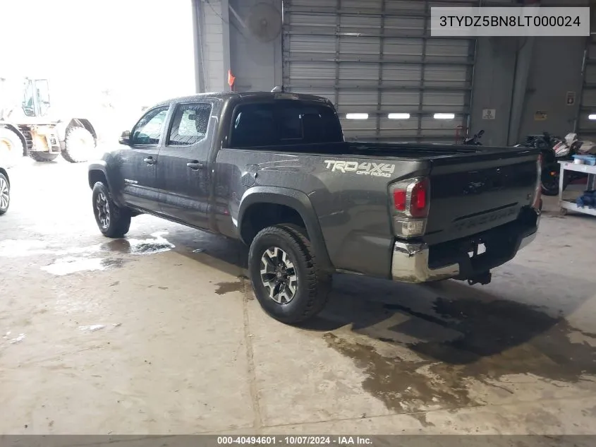 2020 Toyota Tacoma Trd Off-Road VIN: 3TYDZ5BN8LT000024 Lot: 40494601