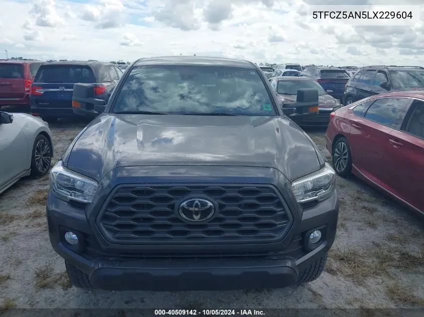 2020 Toyota Tacoma Double Cab/Sr/Sr5/Trd Spo VIN: 5TFCZ5AN5LX229604 Lot: 40509142