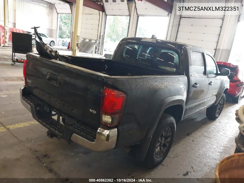 2020 Toyota Tacoma Sr5 V6 VIN: 3TMCZ5ANXLM322351 Lot: 40562382