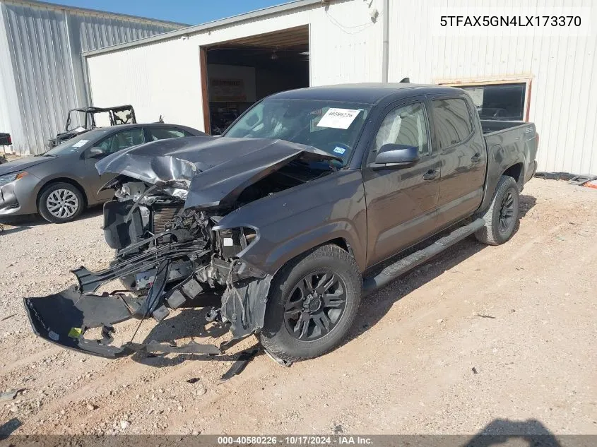 2020 Toyota Tacoma Double Cab/Sr/Sr5 VIN: 5TFAX5GN4LX173370 Lot: 40580226