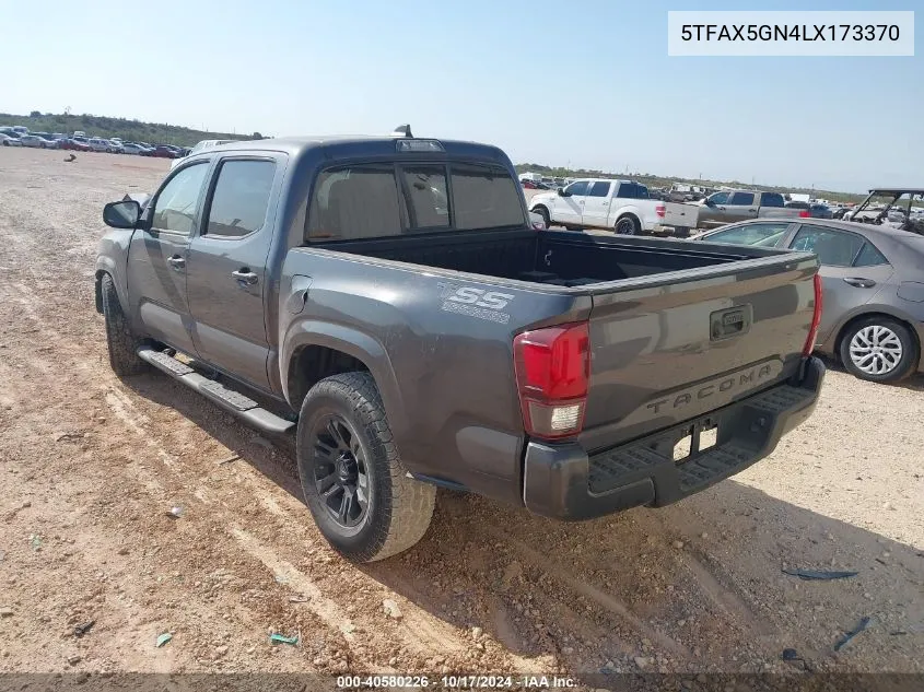 2020 Toyota Tacoma Double Cab/Sr/Sr5 VIN: 5TFAX5GN4LX173370 Lot: 40580226