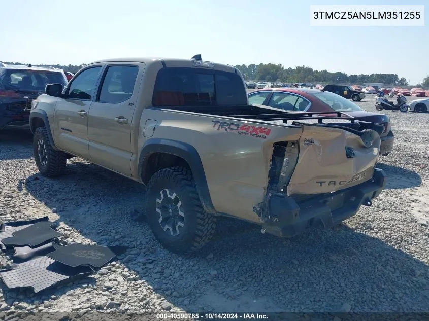 2020 Toyota Tacoma Trd Off-Road VIN: 3TMCZ5AN5LM351255 Lot: 40590785