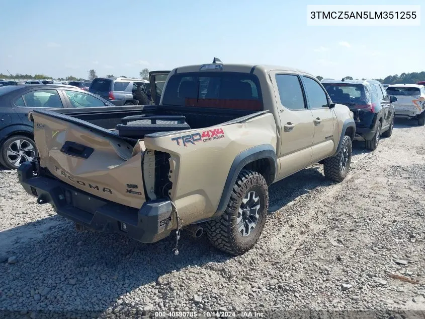 2020 Toyota Tacoma Trd Off-Road VIN: 3TMCZ5AN5LM351255 Lot: 40590785