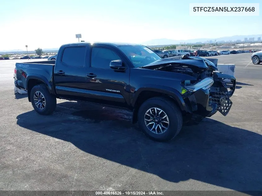 2020 Toyota Tacoma Trd Sport VIN: 5TFCZ5AN5LX237668 Lot: 40616526