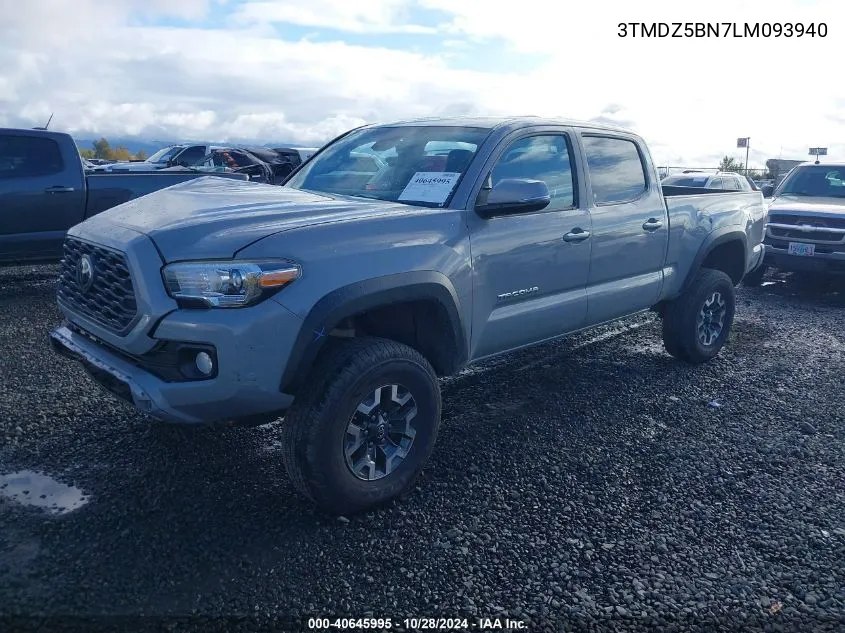 2020 Toyota Tacoma Trd Off-Road VIN: 3TMDZ5BN7LM093940 Lot: 40645995