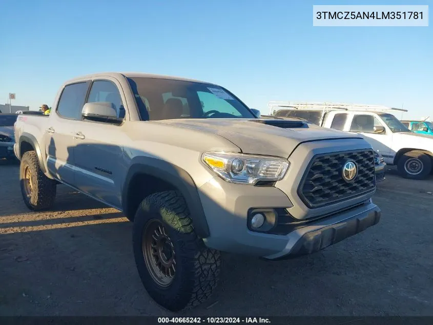 2020 Toyota Tacoma Trd Off-Road VIN: 3TMCZ5AN4LM351781 Lot: 40665242