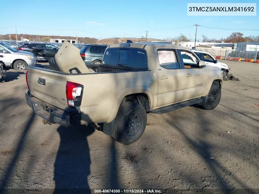 2020 Toyota Tacoma Sr5 V6 VIN: 3TMCZ5ANXLM341692 Lot: 40674300