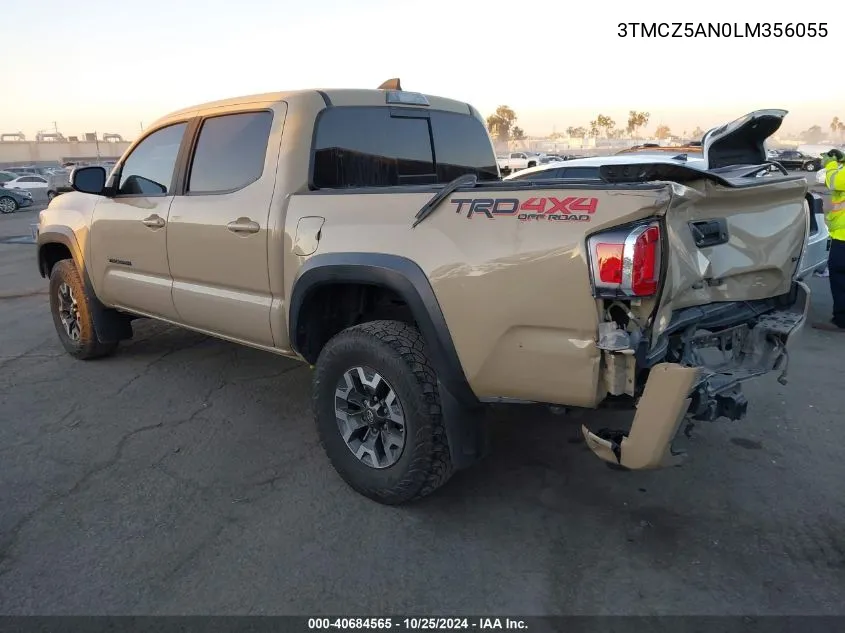 2020 Toyota Tacoma Trd Off-Road VIN: 3TMCZ5AN0LM356055 Lot: 40684565