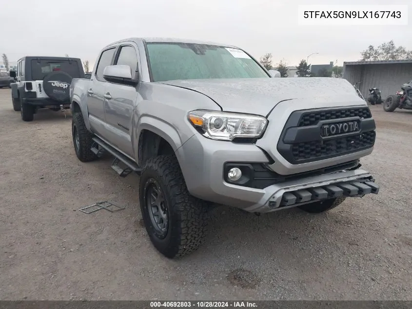 2020 Toyota Tacoma Sr5 VIN: 5TFAX5GN9LX167743 Lot: 40692803