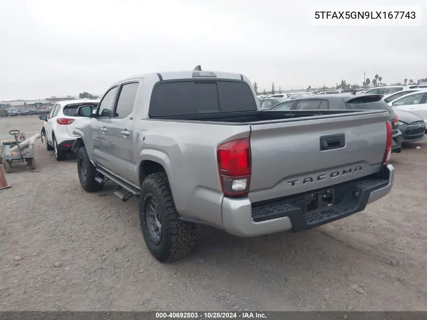 2020 Toyota Tacoma Sr5 VIN: 5TFAX5GN9LX167743 Lot: 40692803