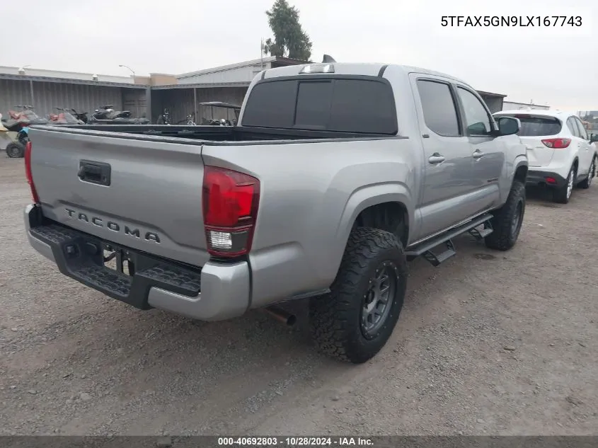 2020 Toyota Tacoma Sr5 VIN: 5TFAX5GN9LX167743 Lot: 40692803