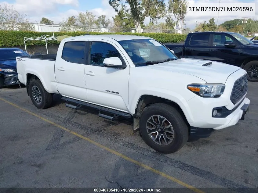 2020 Toyota Tacoma Double Cab/Sr5/Trd Sport VIN: 3TMBZ5DN7LM026596 Lot: 40705410