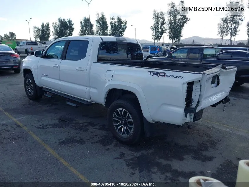 2020 Toyota Tacoma Double Cab/Sr5/Trd Sport VIN: 3TMBZ5DN7LM026596 Lot: 40705410