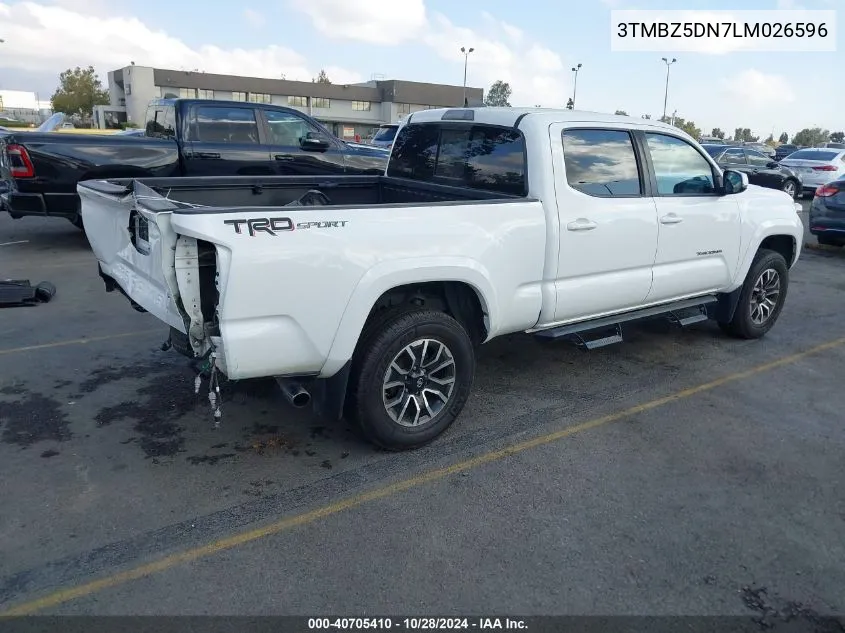 2020 Toyota Tacoma Double Cab/Sr5/Trd Sport VIN: 3TMBZ5DN7LM026596 Lot: 40705410