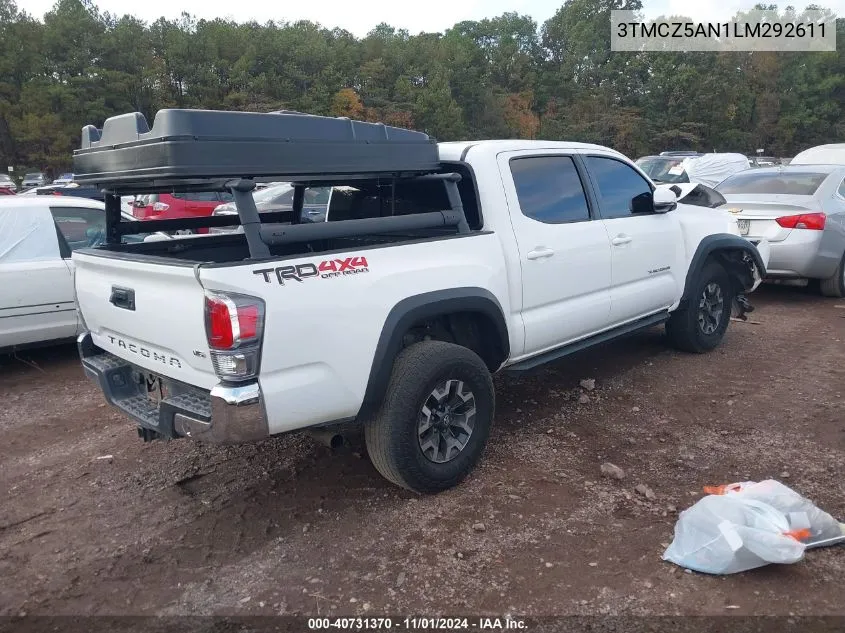 2020 Toyota Tacoma Trd Off-Road VIN: 3TMCZ5AN1LM292611 Lot: 40731370