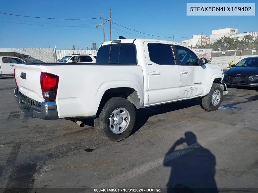 5TFAX5GN4LX169402 2020 Toyota Tacoma Sr5