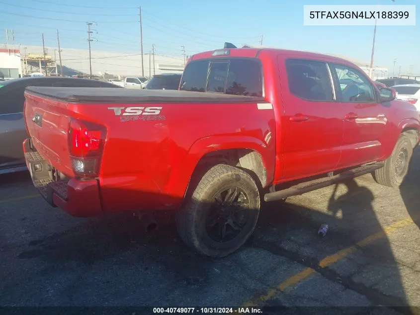 2020 Toyota Tacoma Sr VIN: 5TFAX5GN4LX188399 Lot: 40749077