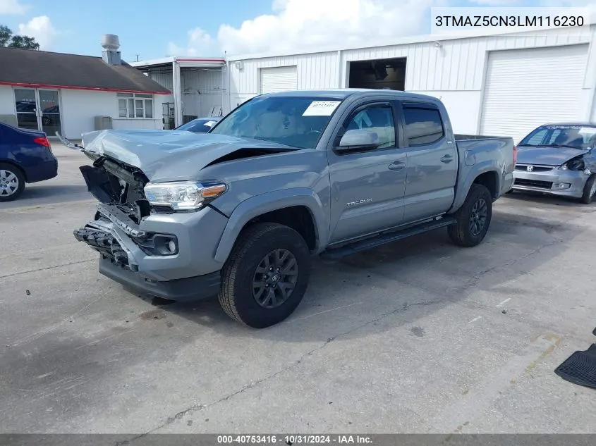 2020 Toyota Tacoma Sr5 V6 VIN: 3TMAZ5CN3LM116230 Lot: 40753416