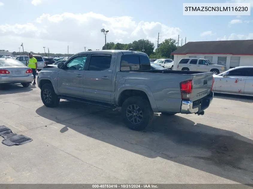 2020 Toyota Tacoma Sr5 V6 VIN: 3TMAZ5CN3LM116230 Lot: 40753416