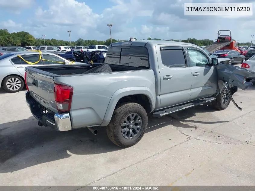 2020 Toyota Tacoma Sr5 V6 VIN: 3TMAZ5CN3LM116230 Lot: 40753416