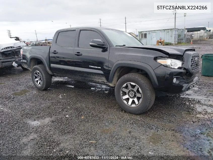 2020 Toyota Tacoma Trd Off-Road VIN: 5TFCZ5AN8LX224266 Lot: 40767033