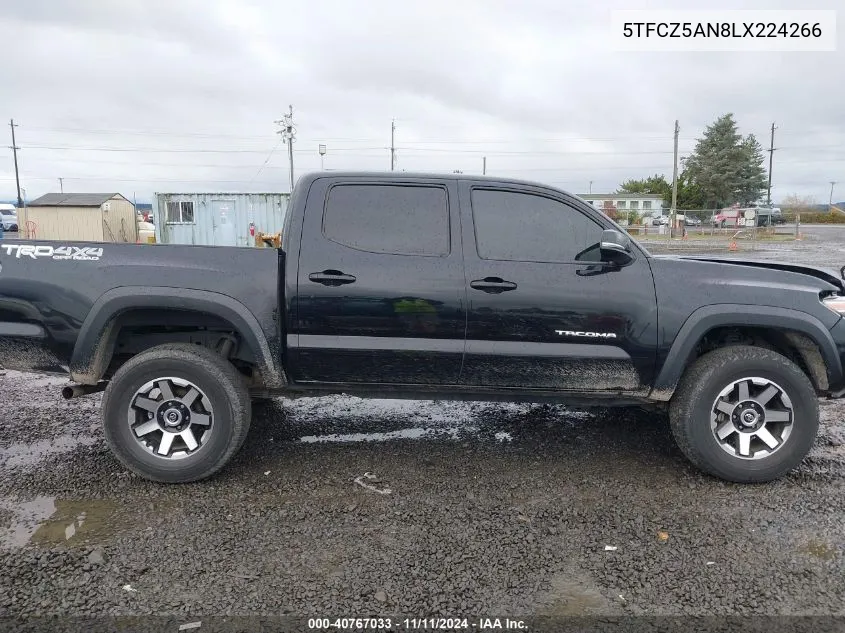 2020 Toyota Tacoma Trd Off-Road VIN: 5TFCZ5AN8LX224266 Lot: 40767033