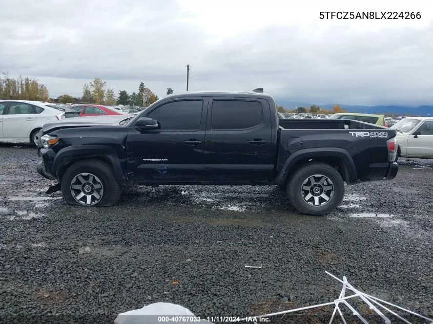 2020 Toyota Tacoma Trd Off-Road VIN: 5TFCZ5AN8LX224266 Lot: 40767033