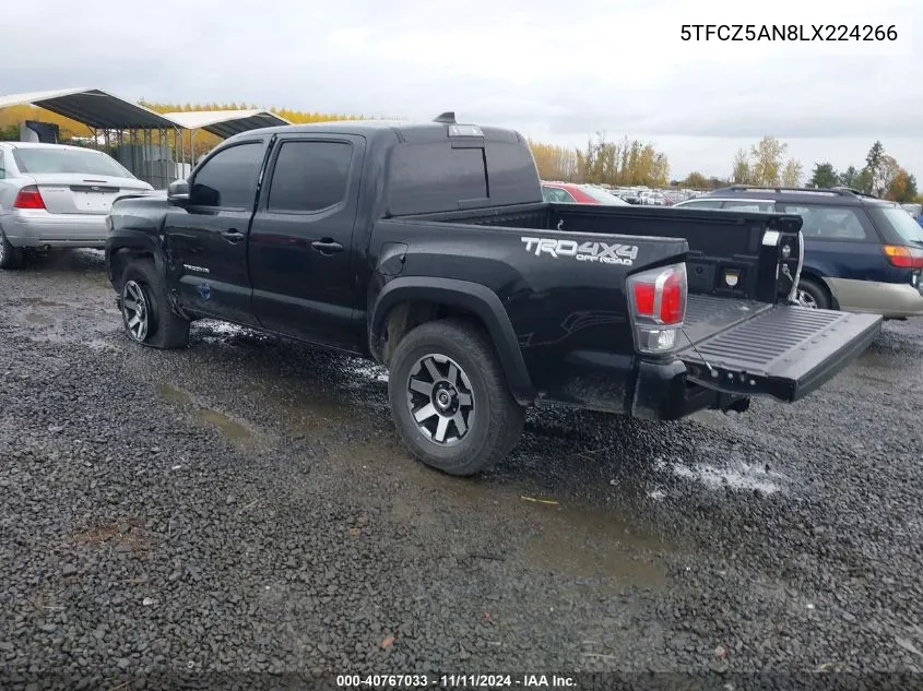 2020 Toyota Tacoma Trd Off-Road VIN: 5TFCZ5AN8LX224266 Lot: 40767033