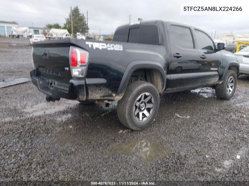 2020 Toyota Tacoma Trd Off-Road VIN: 5TFCZ5AN8LX224266 Lot: 40767033