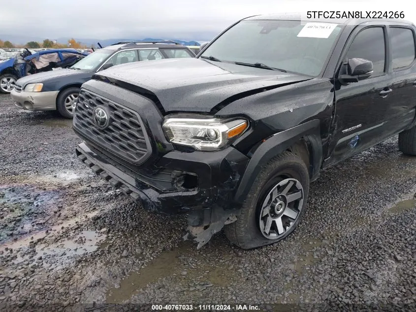 2020 Toyota Tacoma Trd Off-Road VIN: 5TFCZ5AN8LX224266 Lot: 40767033