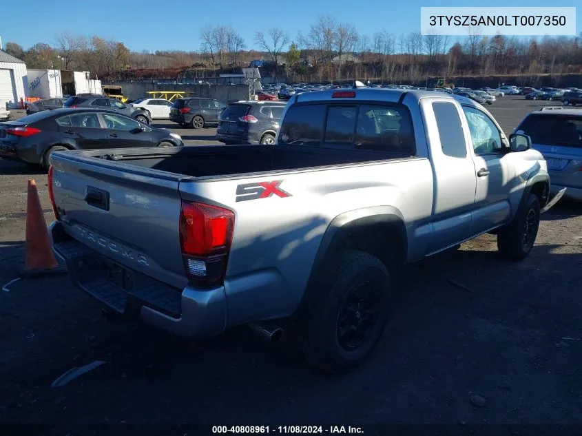 2020 Toyota Tacoma Sr V6 VIN: 3TYSZ5AN0LT007350 Lot: 40808961