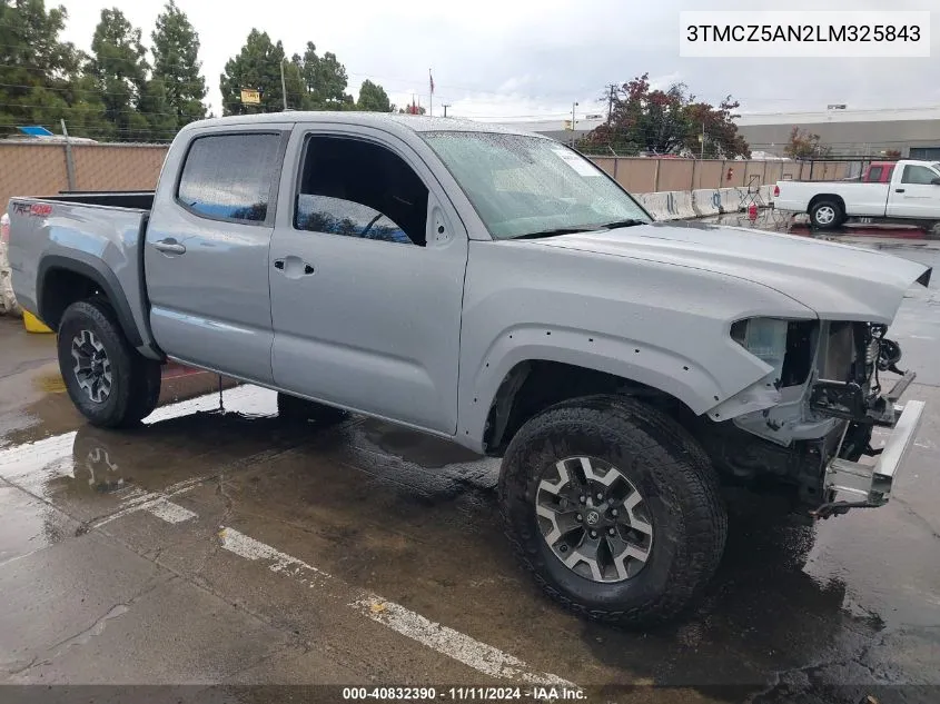 2020 Toyota Tacoma Trd Off-Road VIN: 3TMCZ5AN2LM325843 Lot: 40832390