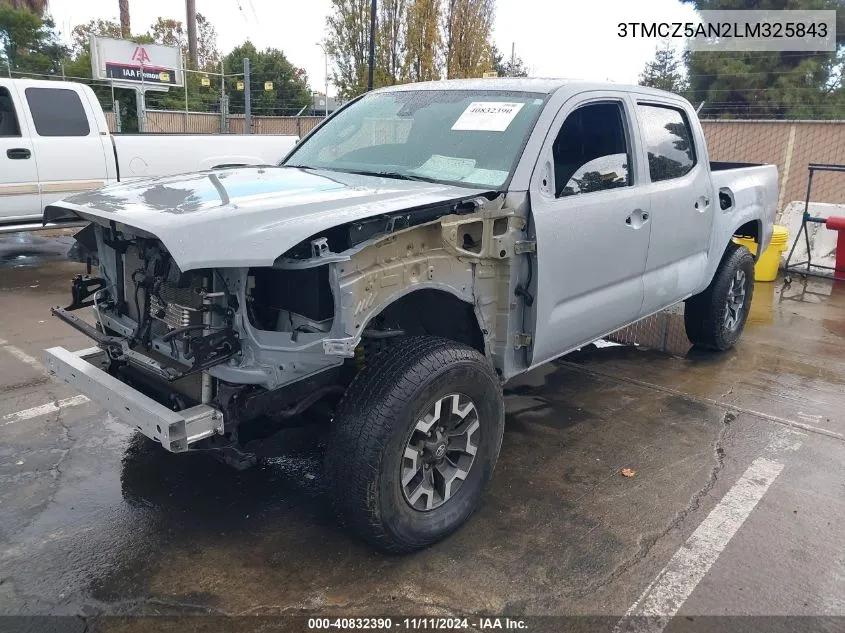 2020 Toyota Tacoma Trd Off-Road VIN: 3TMCZ5AN2LM325843 Lot: 40832390