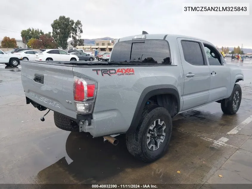 2020 Toyota Tacoma Trd Off-Road VIN: 3TMCZ5AN2LM325843 Lot: 40832390