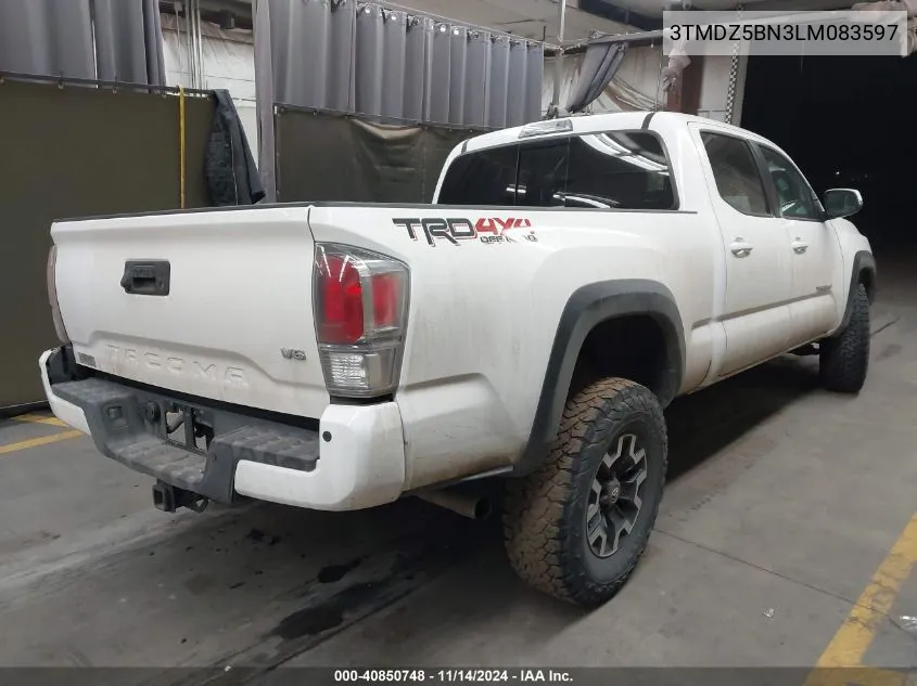 2020 Toyota Tacoma Trd Off-Road VIN: 3TMDZ5BN3LM083597 Lot: 40850748