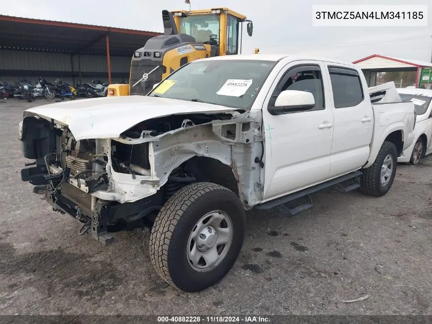 2020 Toyota Tacoma Sr V6 VIN: 3TMCZ5AN4LM341185 Lot: 40882228