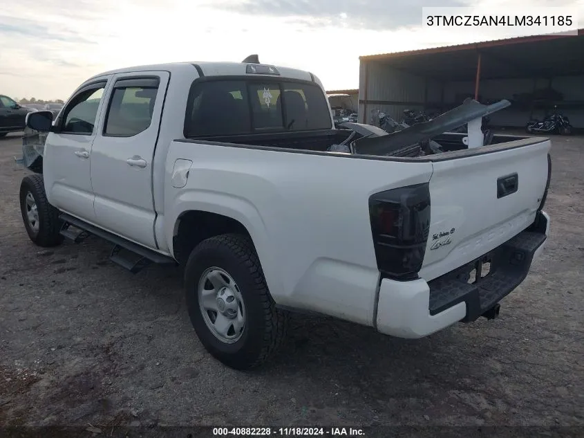 2020 Toyota Tacoma Sr V6 VIN: 3TMCZ5AN4LM341185 Lot: 40882228