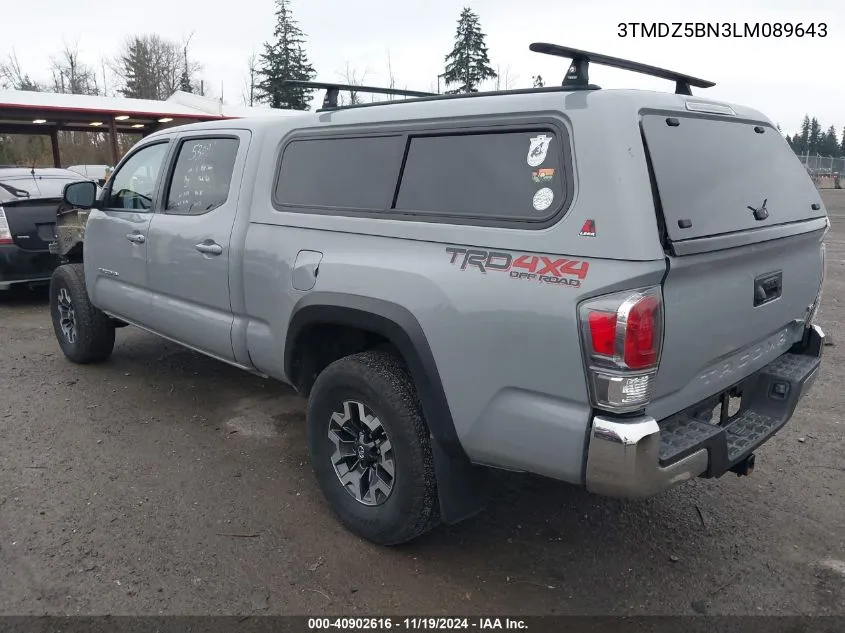 2020 Toyota Tacoma Trd Off-Road VIN: 3TMDZ5BN3LM089643 Lot: 40902616