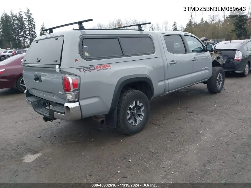 2020 Toyota Tacoma Trd Off-Road VIN: 3TMDZ5BN3LM089643 Lot: 40902616