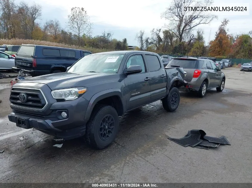 2020 Toyota Tacoma Sr5 V6 VIN: 3TMCZ5AN0LM345024 Lot: 40903431