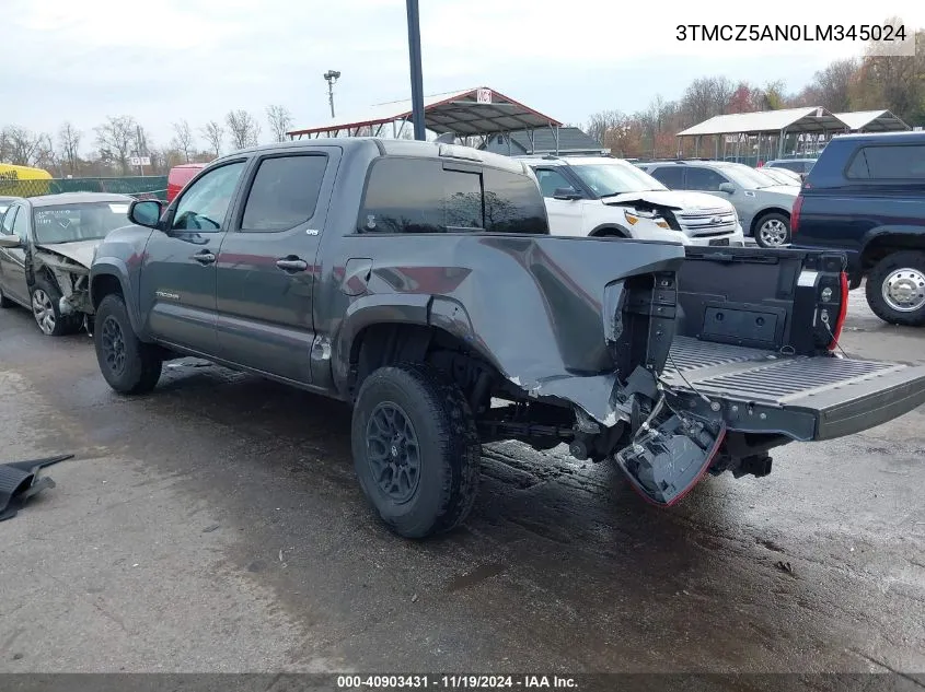 2020 Toyota Tacoma Sr5 V6 VIN: 3TMCZ5AN0LM345024 Lot: 40903431