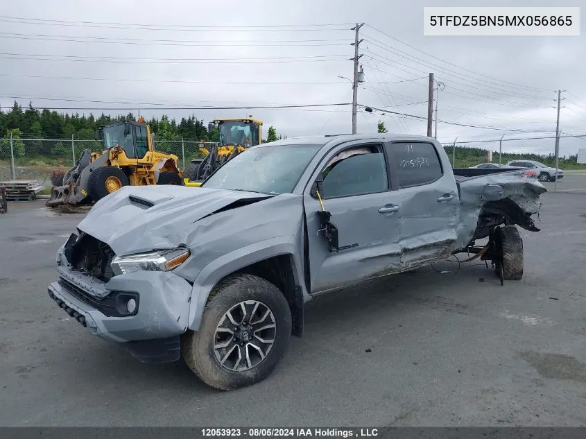 2021 Toyota Tacoma Double Cab/Sr5/Trd Sport/Trd Off Road VIN: 5TFDZ5BN5MX056865 Lot: 12053923