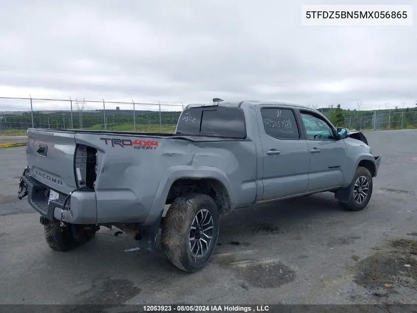 2021 Toyota Tacoma Double Cab/Sr5/Trd Sport/Trd Off Road VIN: 5TFDZ5BN5MX056865 Lot: 12053923