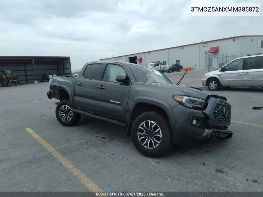 2021 Toyota Tacoma Trd Sport VIN: 3TMCZ5ANXMM385872 Lot: 37031878