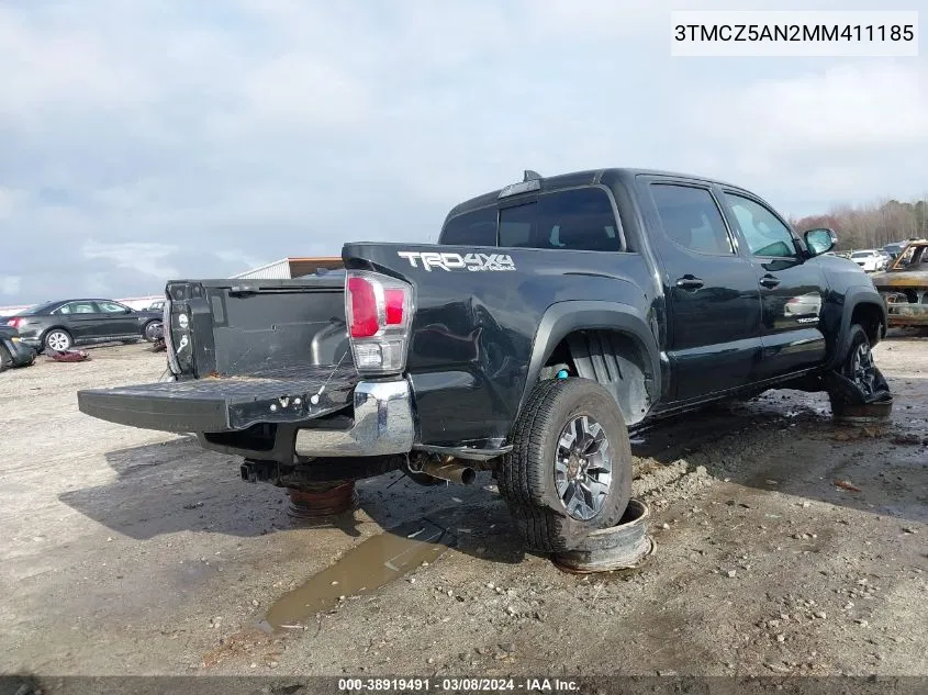 2021 Toyota Tacoma Trd Off-Road VIN: 3TMCZ5AN2MM411185 Lot: 38919491