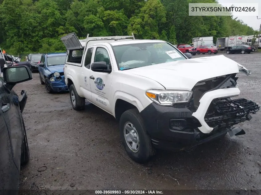 2021 Toyota Tacoma Sr VIN: 3TYRX5GN1MT024266 Lot: 39509983