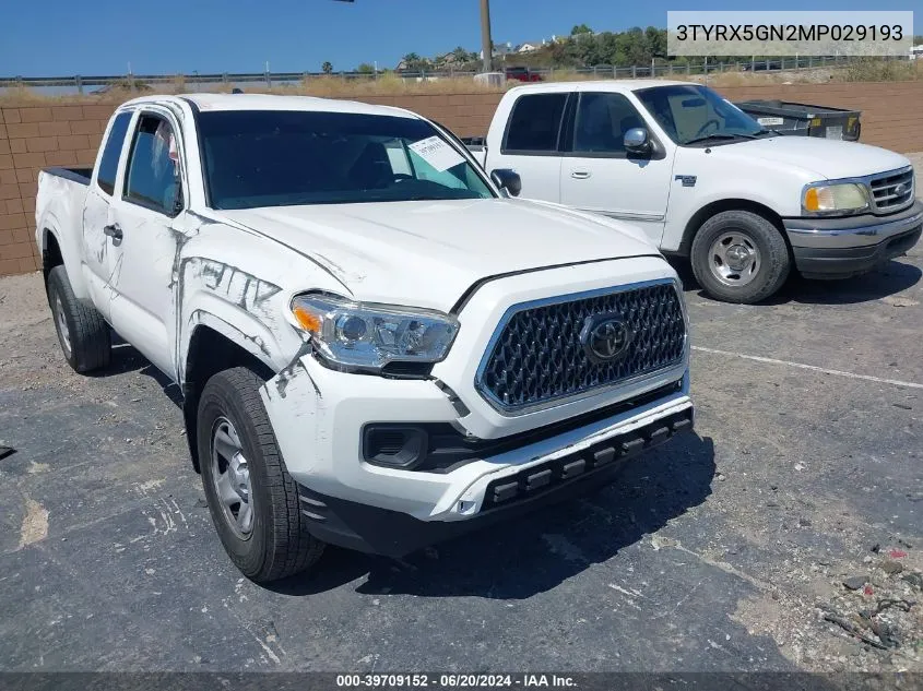 2021 Toyota Tacoma Access Cab/Sr/Sr5 VIN: 3TYRX5GN2MP029193 Lot: 39709152