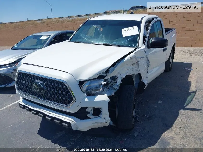 3TYRX5GN2MP029193 2021 Toyota Tacoma Access Cab/Sr/Sr5